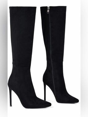 NWT-Elisabet Tang 4 inch Women's Knee High Long Boots, Stiletto Tall Pointed Toe